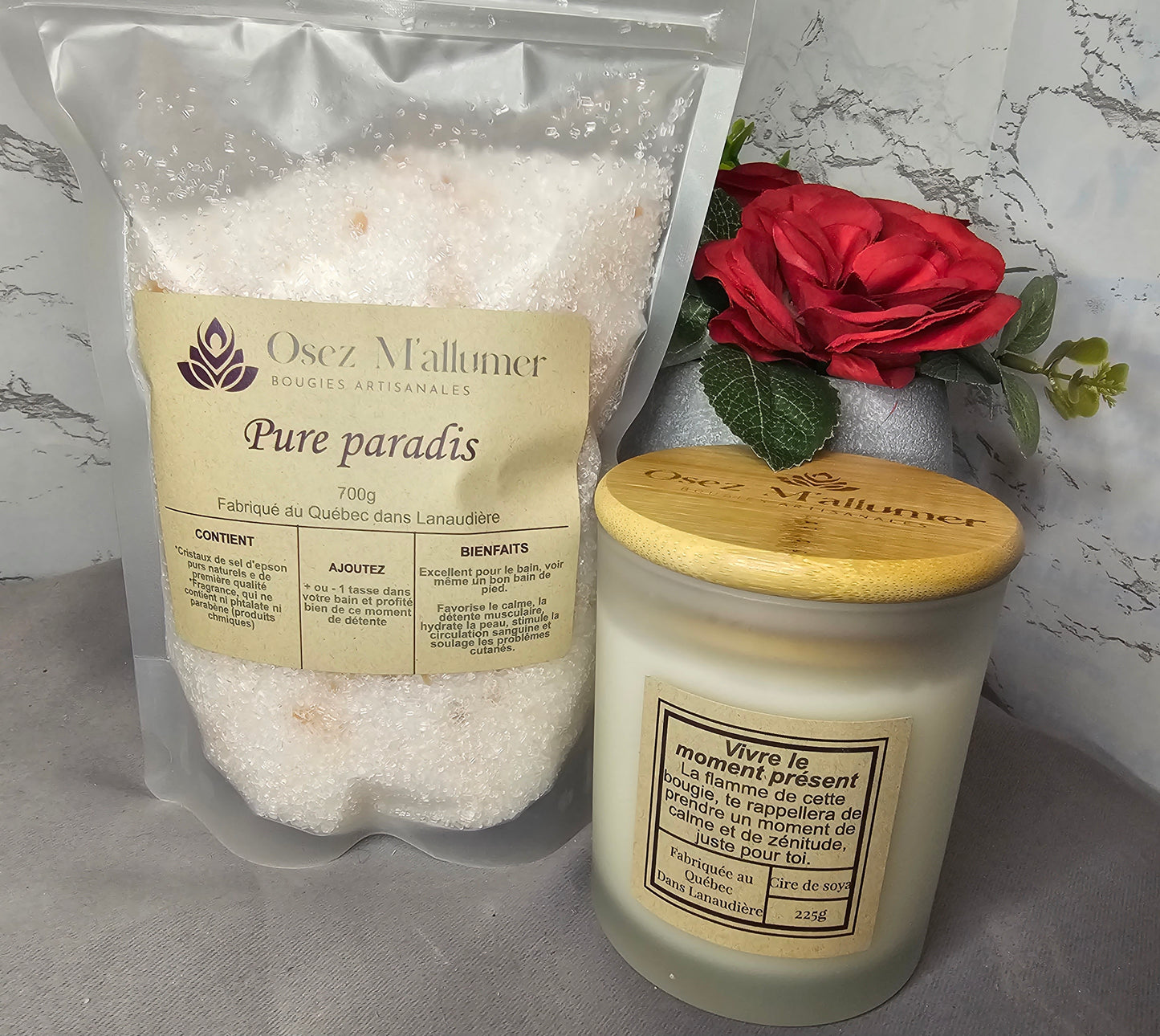 Duo Bougie et sel de bain