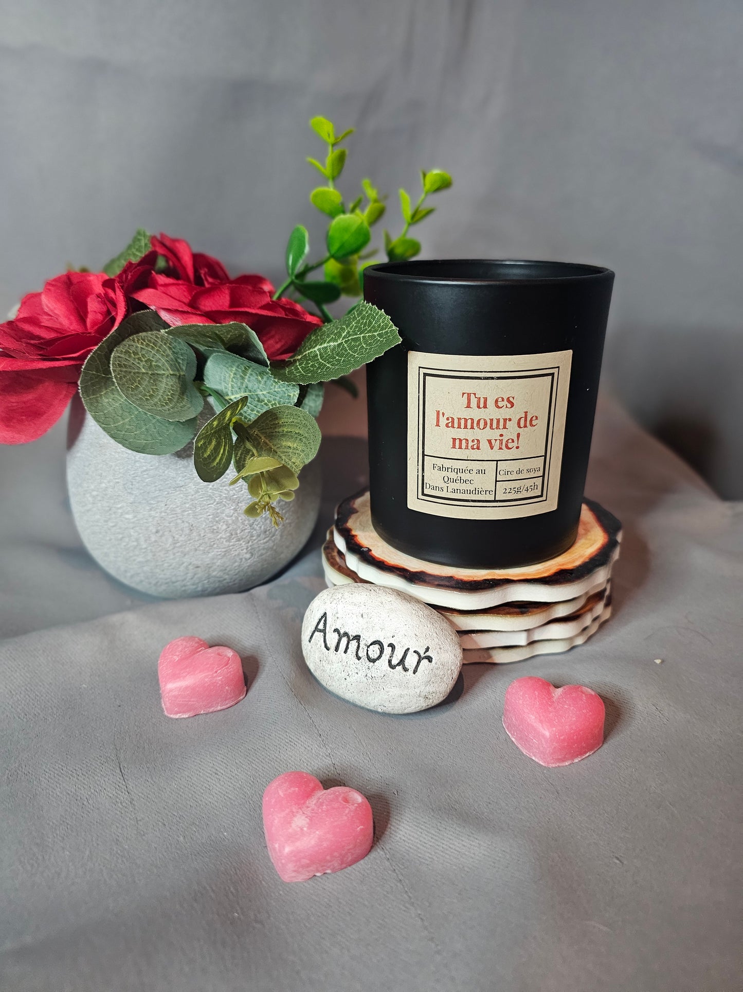 Bougies classique noir st-valentin