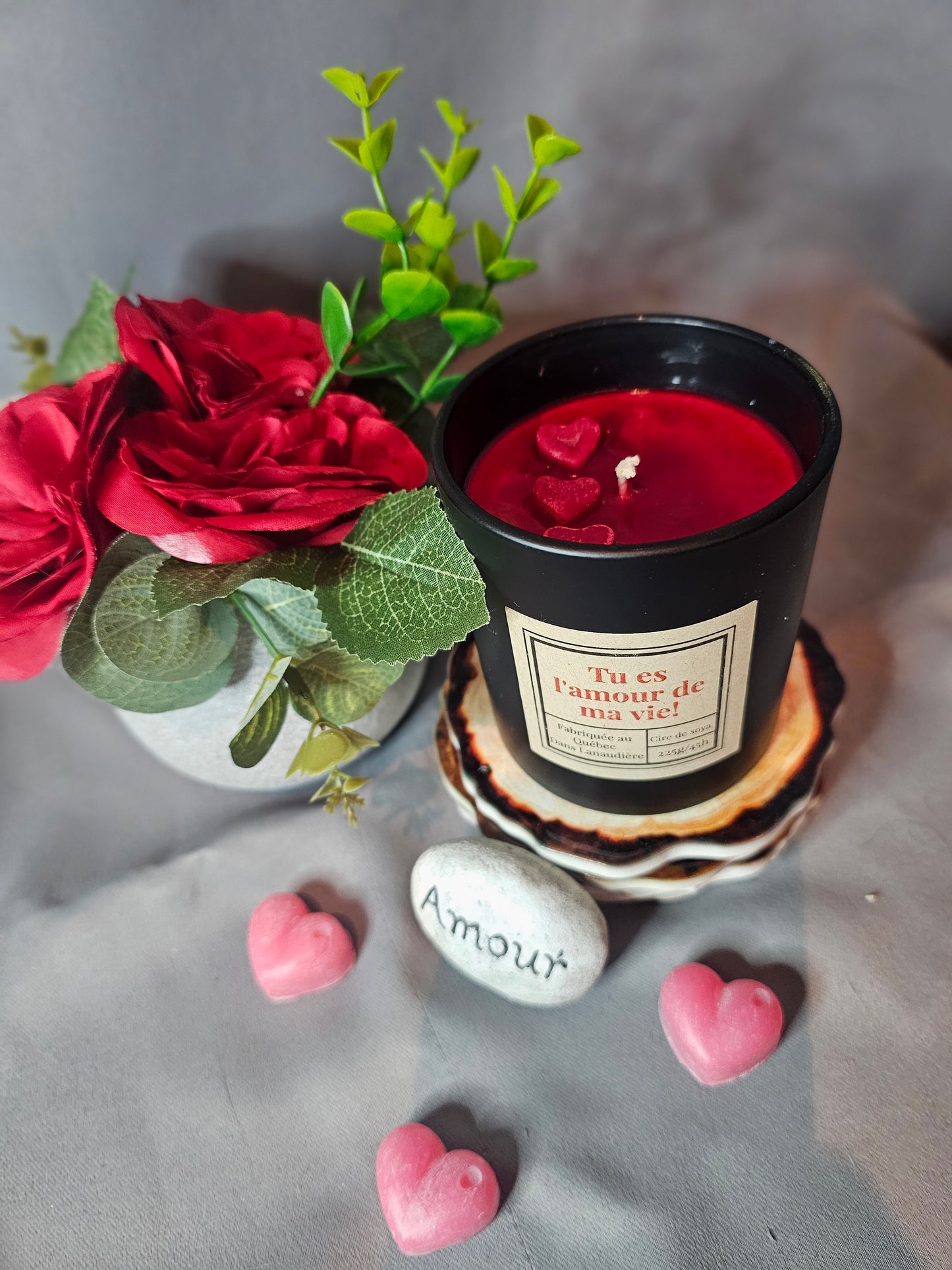 Bougies classique noir st-valentin