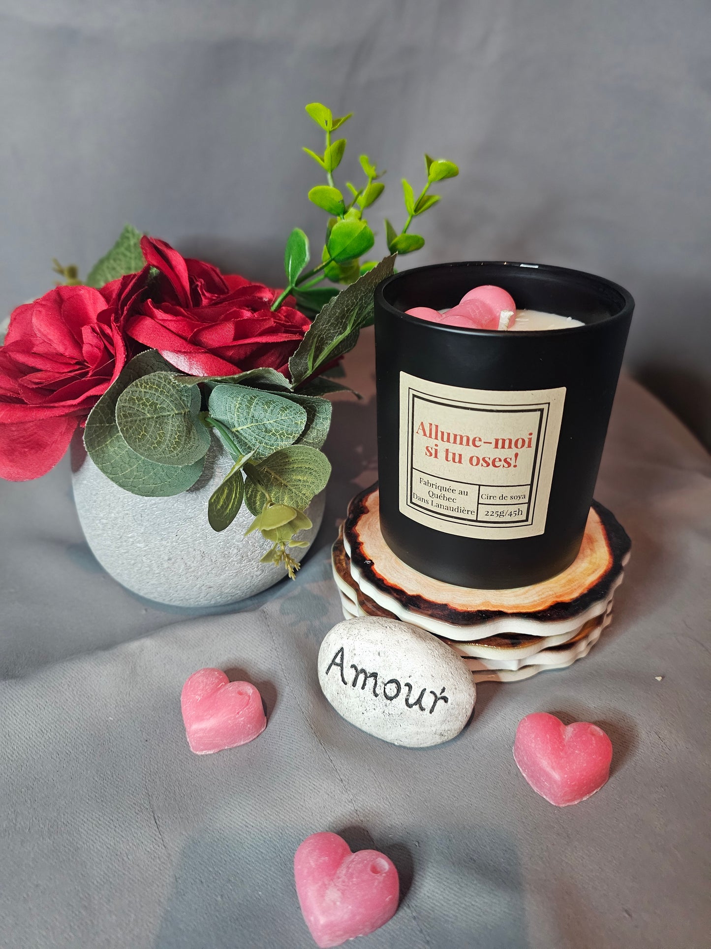 Bougies classique noir st-valentin