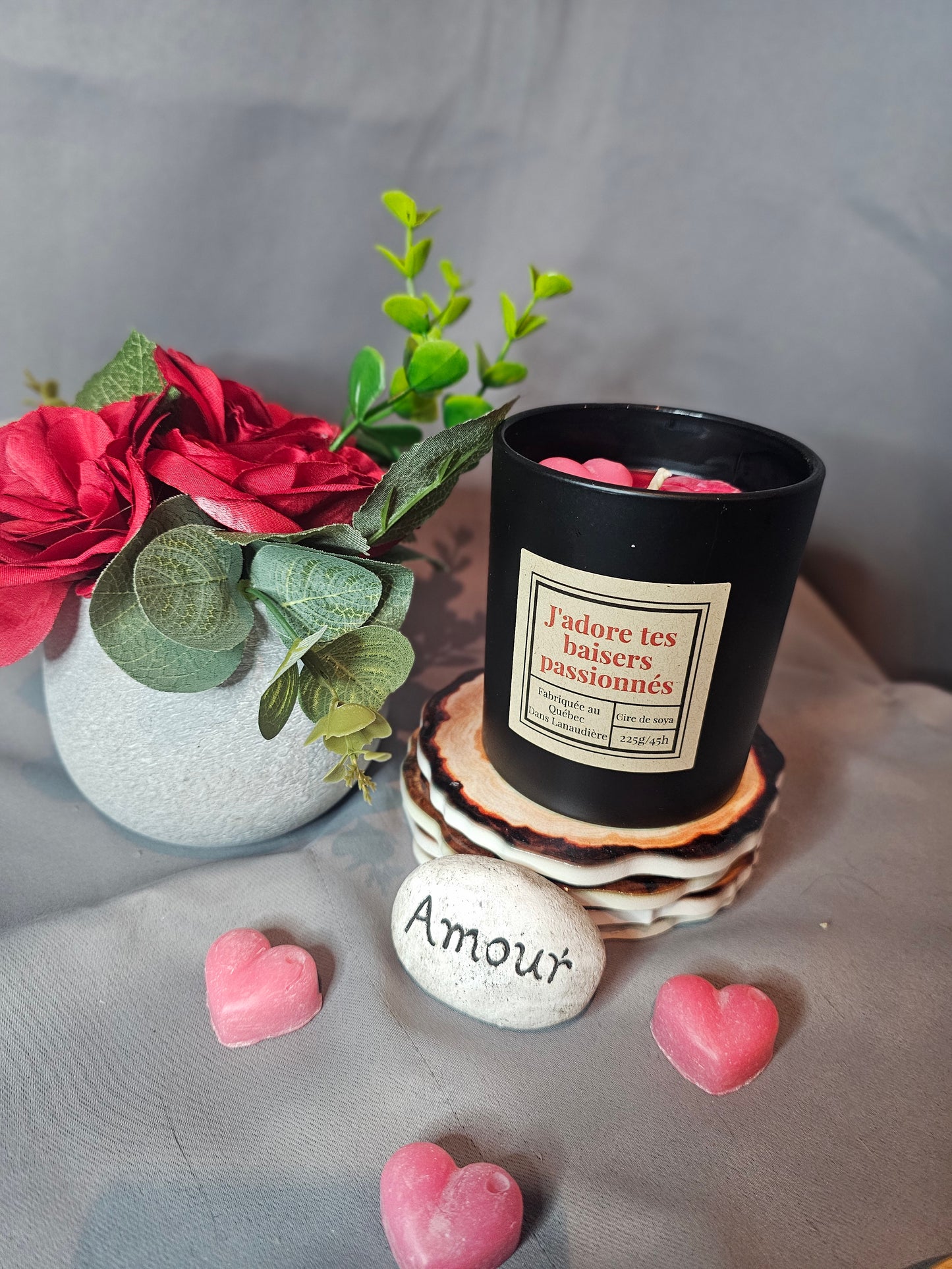Bougies classique noir st-valentin