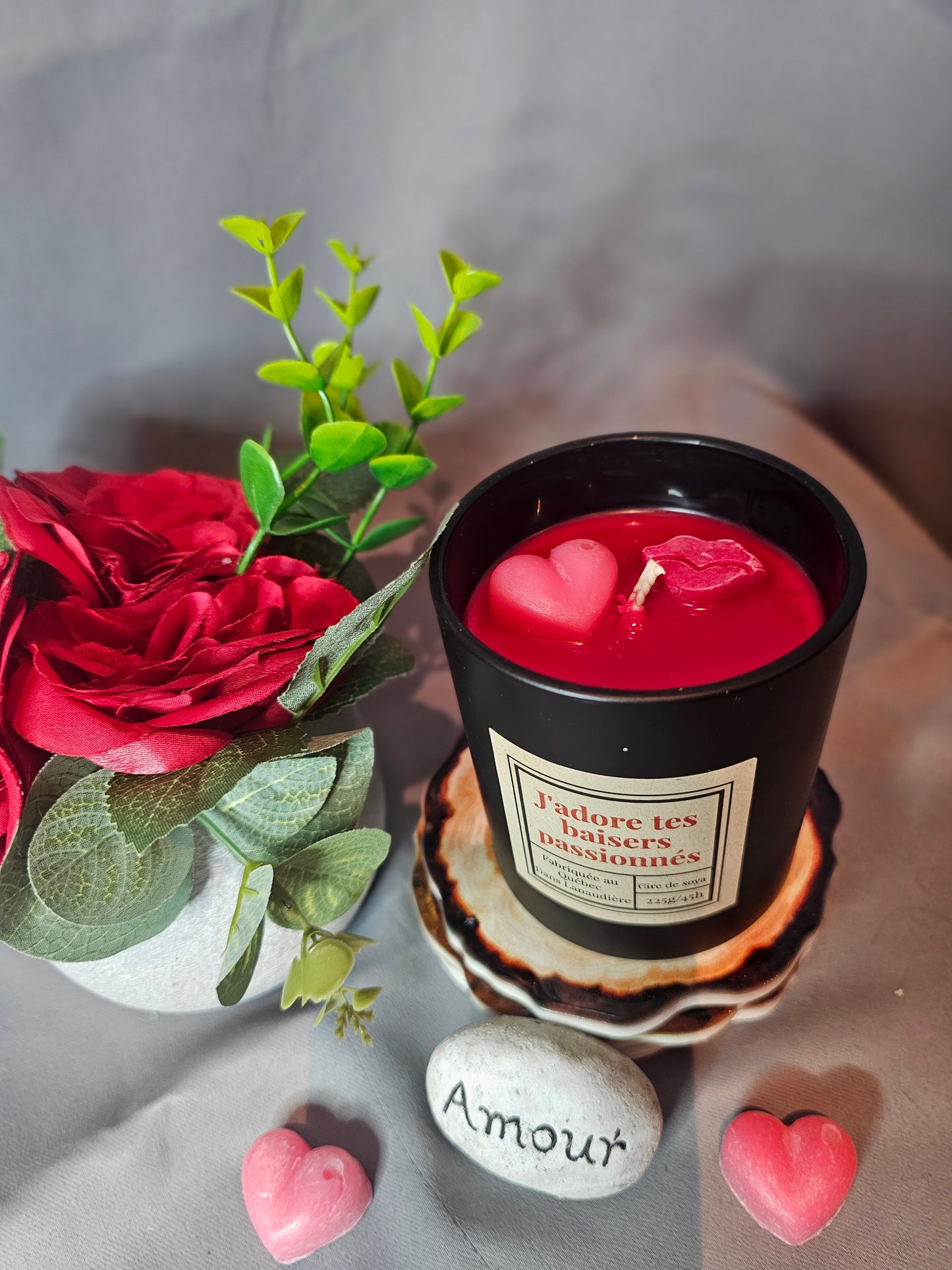 Bougies classique noir st-valentin