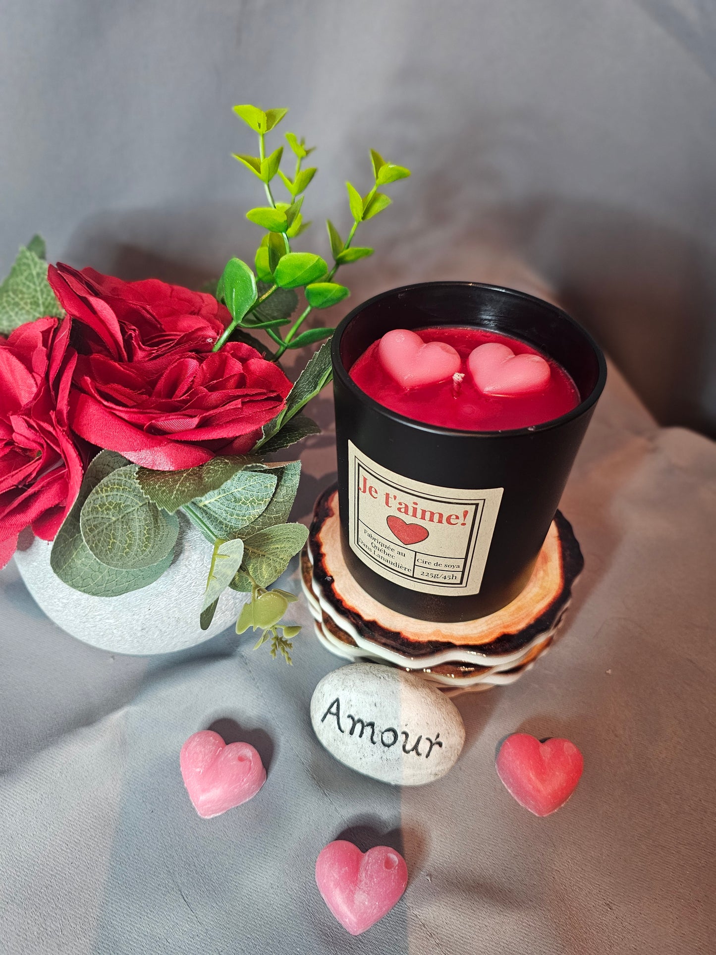 Bougies classique noir st-valentin