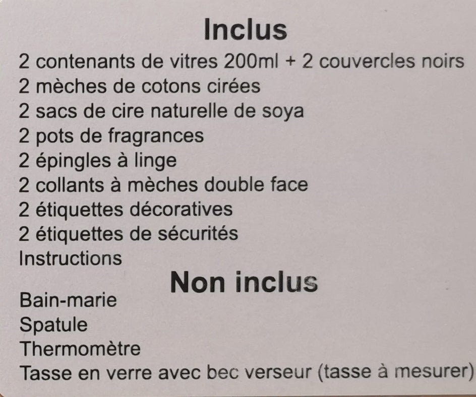 Le coffret fabrique ta bougie