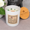 Bougie spirituelle pierres précieuses - Chakra cœur