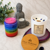 Bougie spirituelle pierres précieuses - Chakra troisième œil