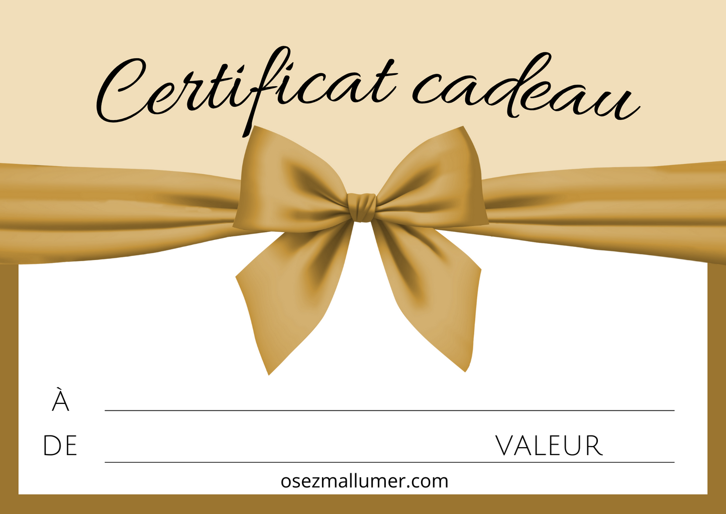 Certificat cadeau